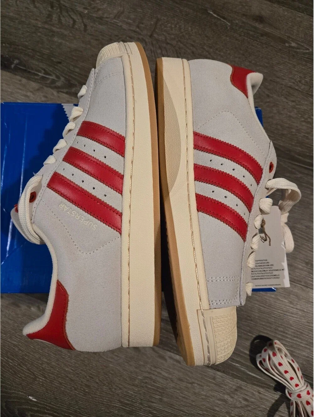 adidas Superstar II W White Pink Women Casual Classic Shoes KH9037 Size 9.5